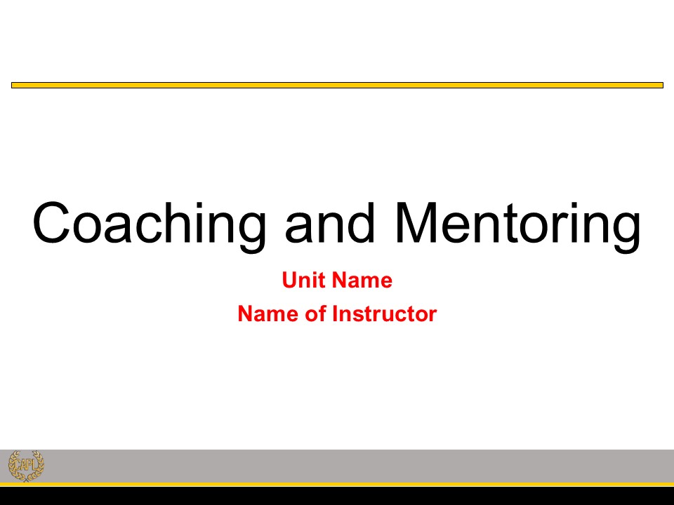 Coaching & Mentoring