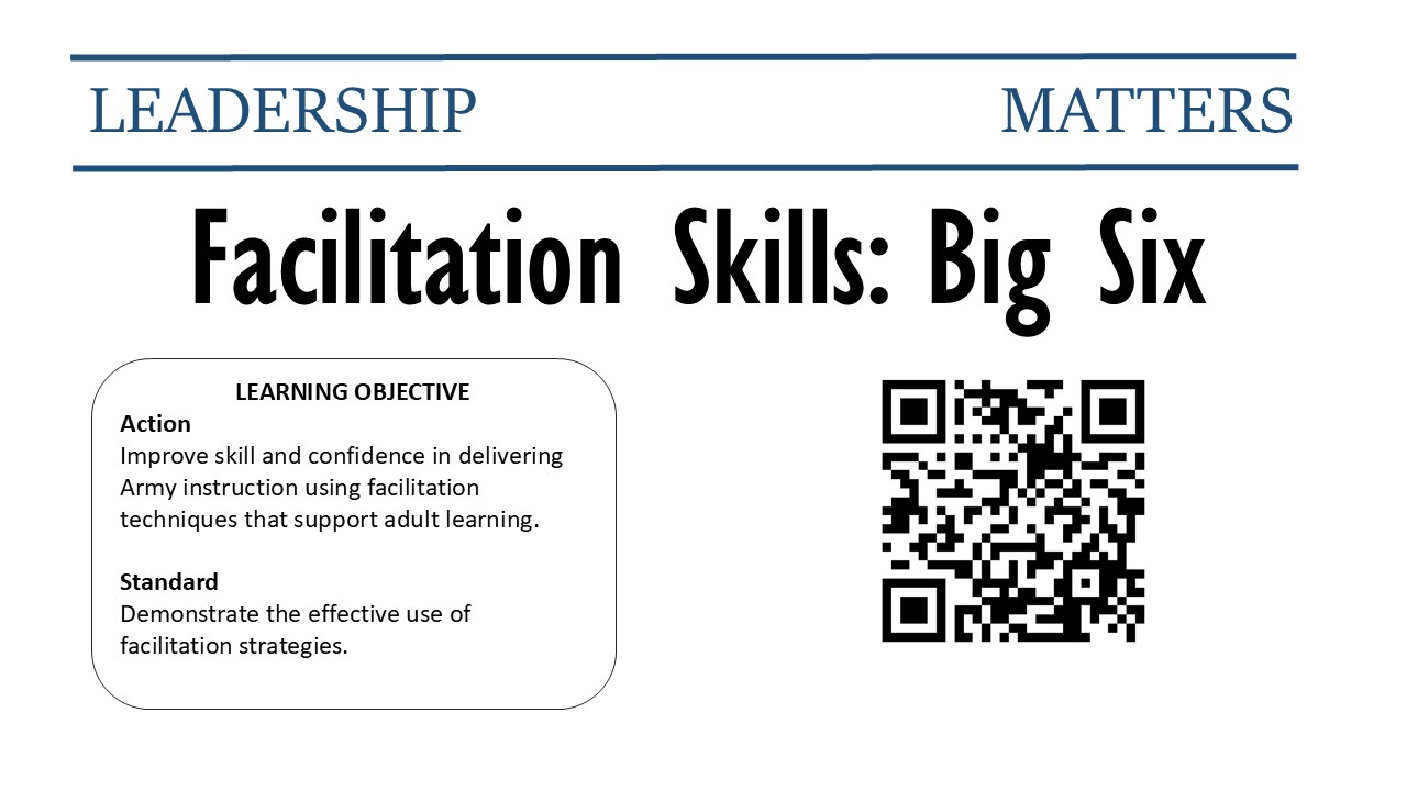 Facilitation Skills: Big Six