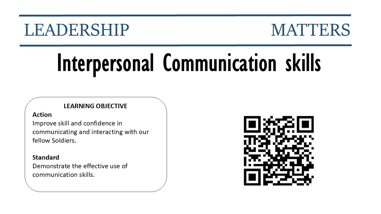 Interpersonal Communications Skills